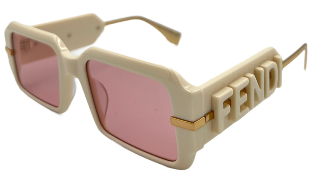 Fendi - FE40123 Rectangle Beige