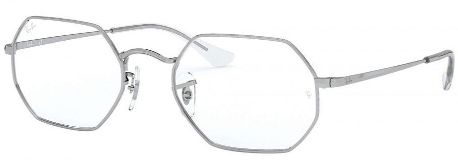 Ray Ban - Octagonal Oftálmico Plateado