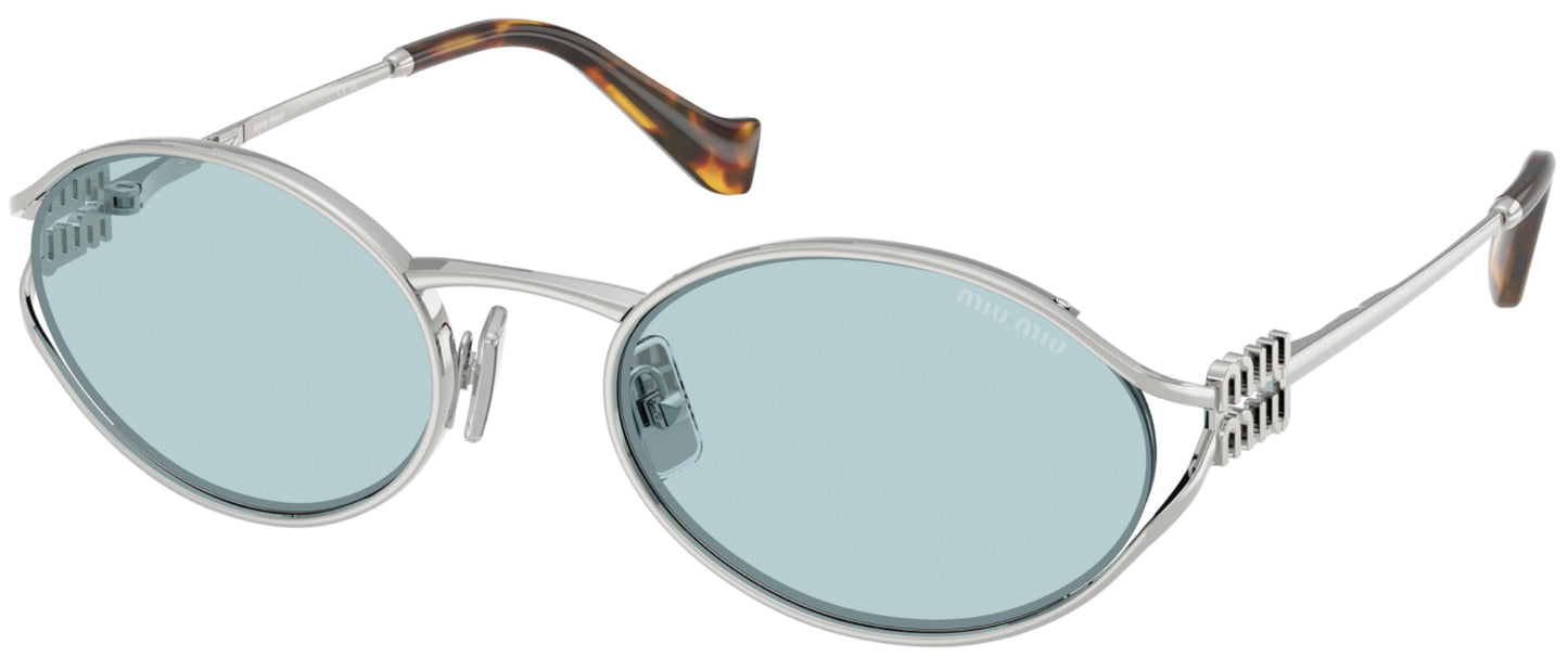 Miu Miu - Oval Silver Blue