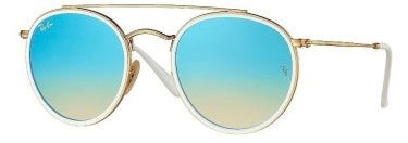 Ray Ban - Round Double Bridge turqusa blanco