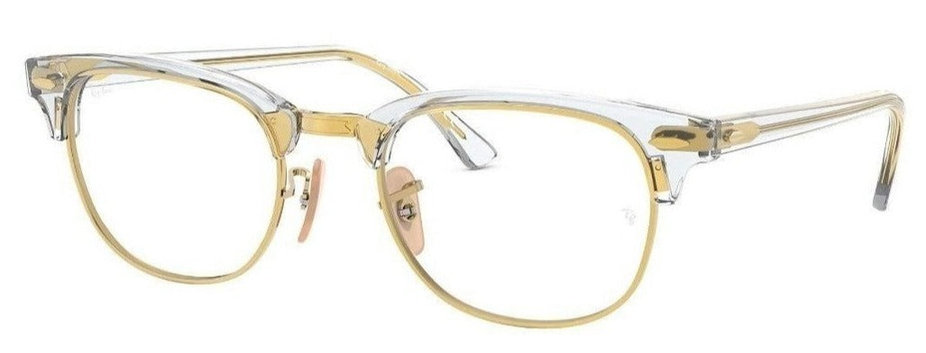 Ray Ban - Clubmaster Oftálmico Dorado Transparente