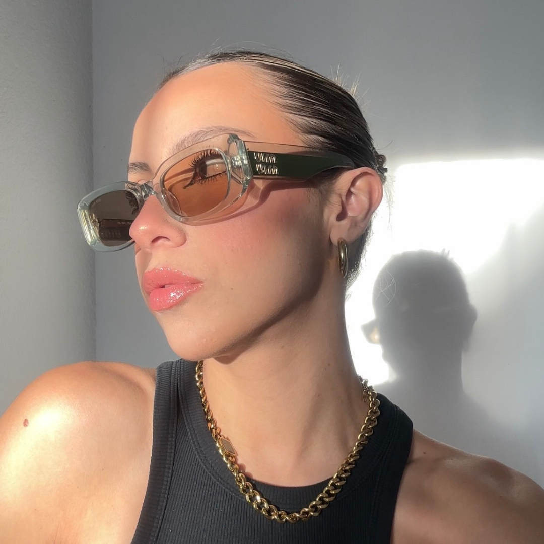 Miu Miu - Rectangle Juta/Light Brown