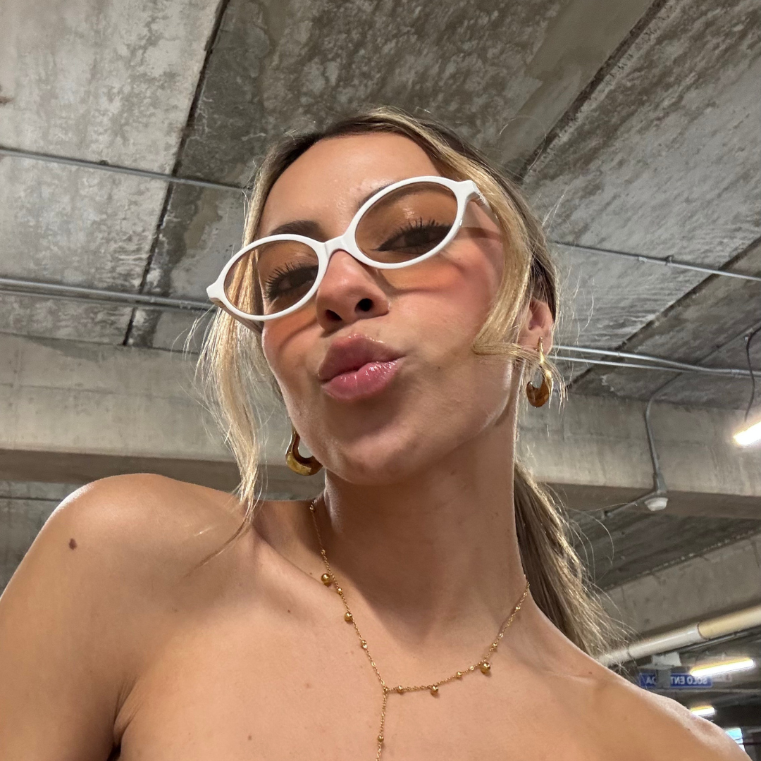 Miu Miu - Oval White Orange