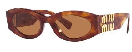 Miu Miu - Chunky Oval Brown Tortoise