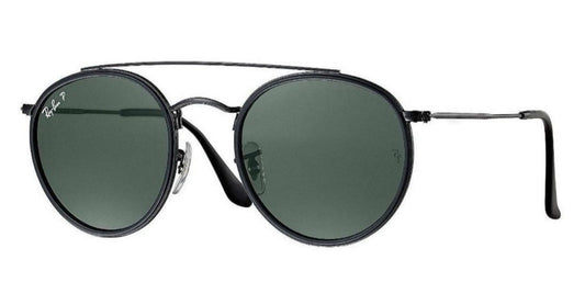 Ray Ban - Round Double Bridge Negro Polarizado